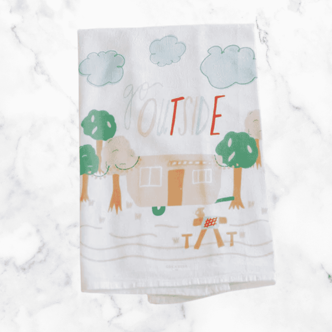 Go Outside Tea Towel 2 Go Outside Tea Towel