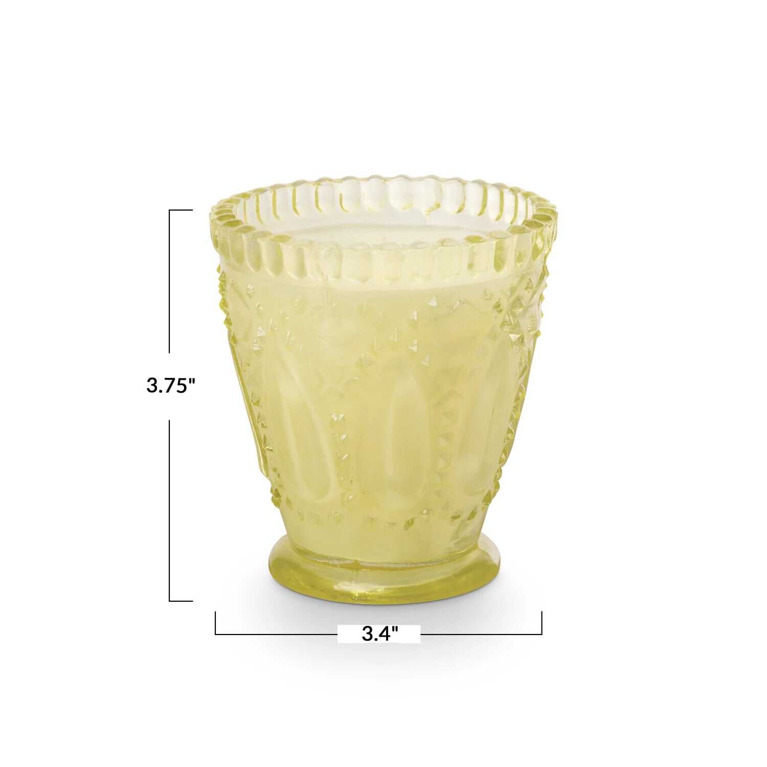 Pressed Glass Candle 3 Pressed Glass Candle - Image 2
